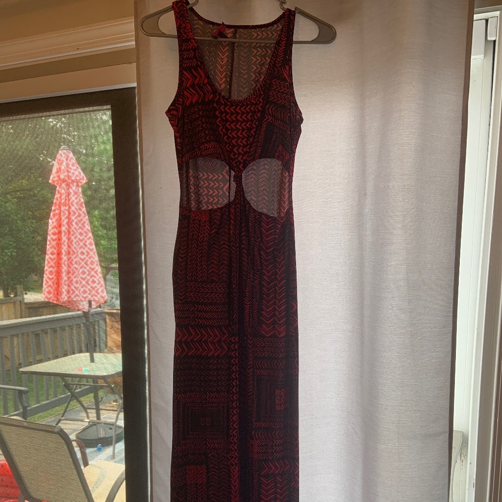 Maxi hot pink dress